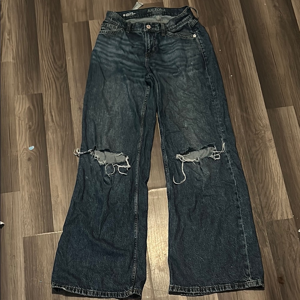 Arizona Jean Company Blue Flare Wide Leg Jeans